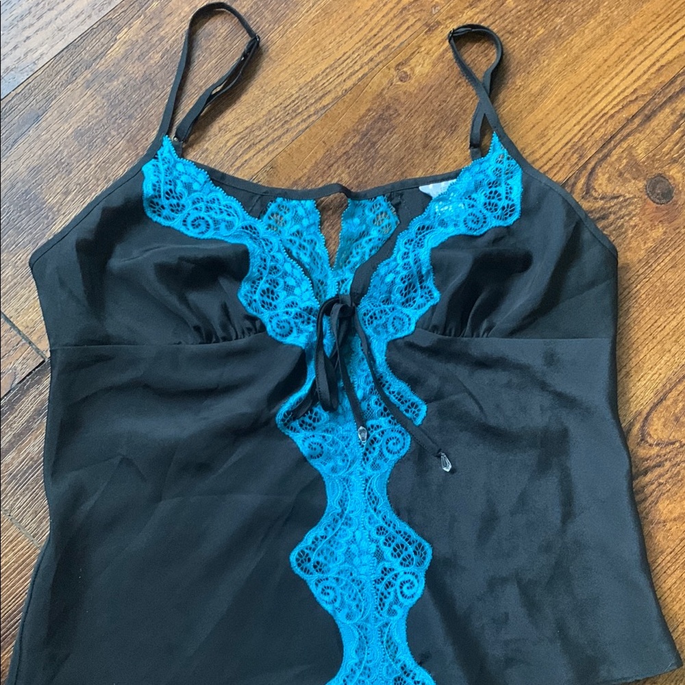 La SENZA Black and Blue Bustier Camisole